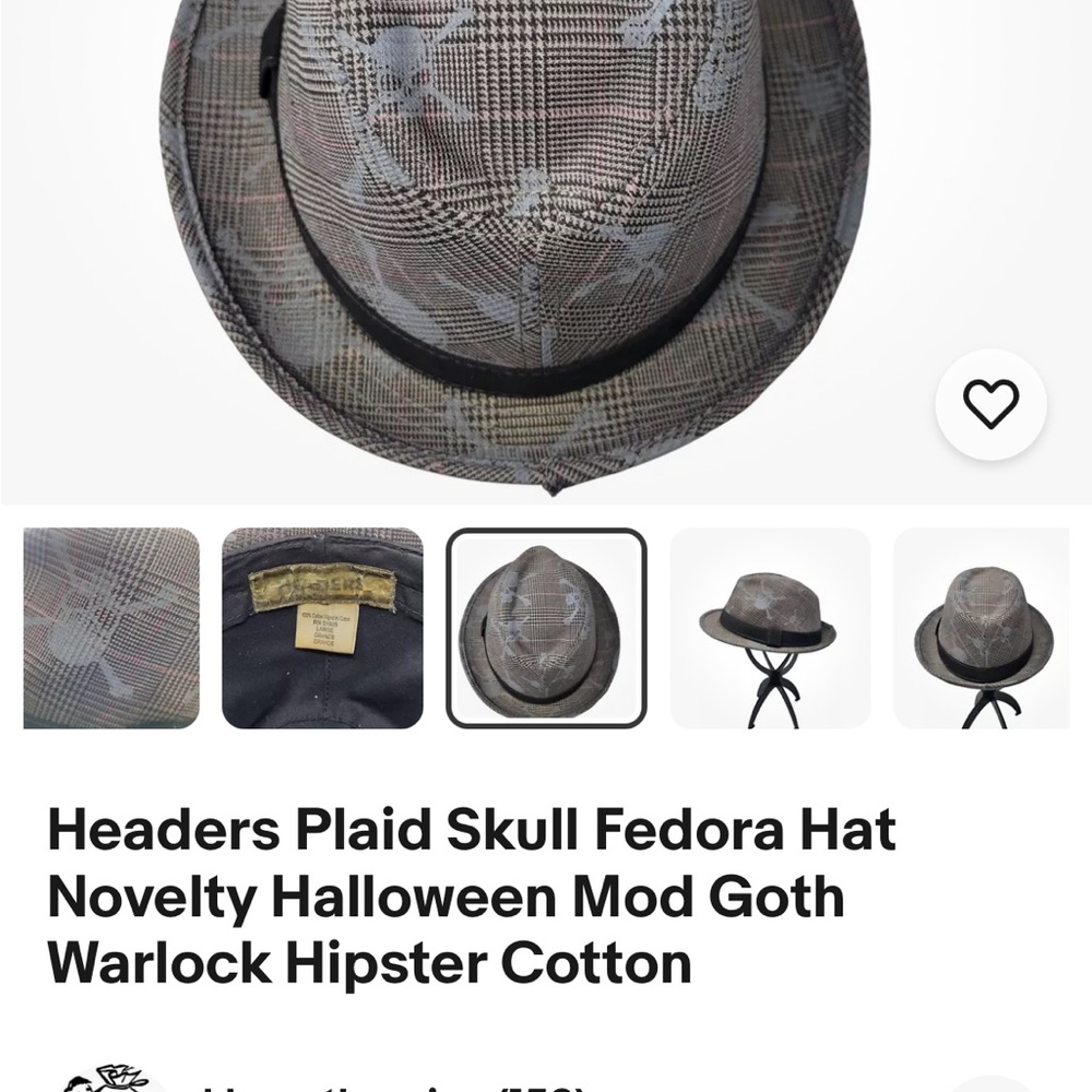 Headers Skull Fedora Hat! - image 5